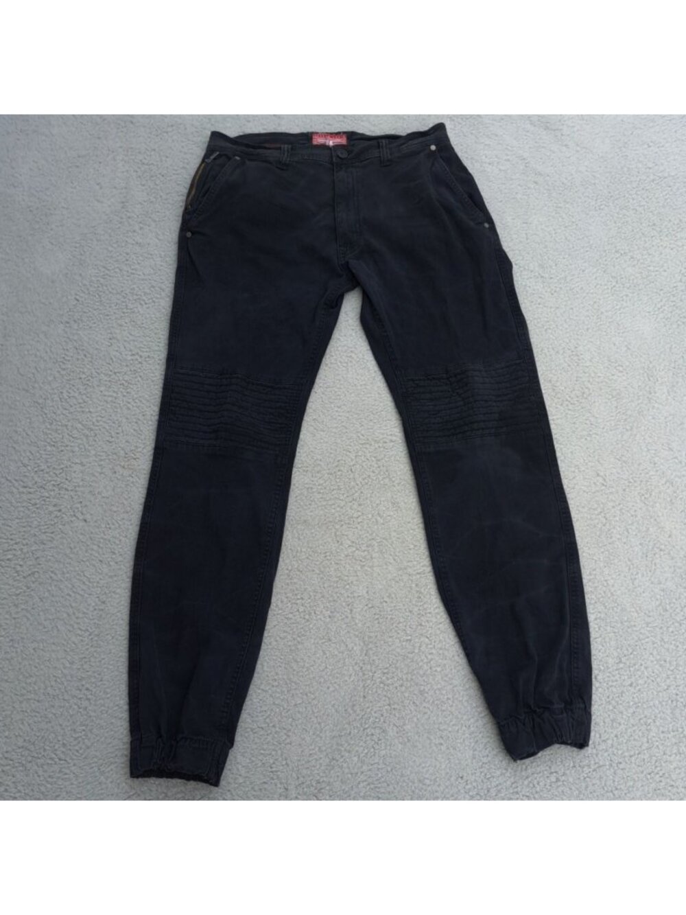 Jordan Craig 34 Legacy Edition Jeans Black Moto Stitch Hi-Rise Skinny Casual